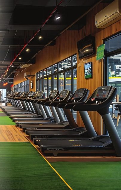 High-Tech Gymnasium and Cardio Fitness Studio at Serene Valley